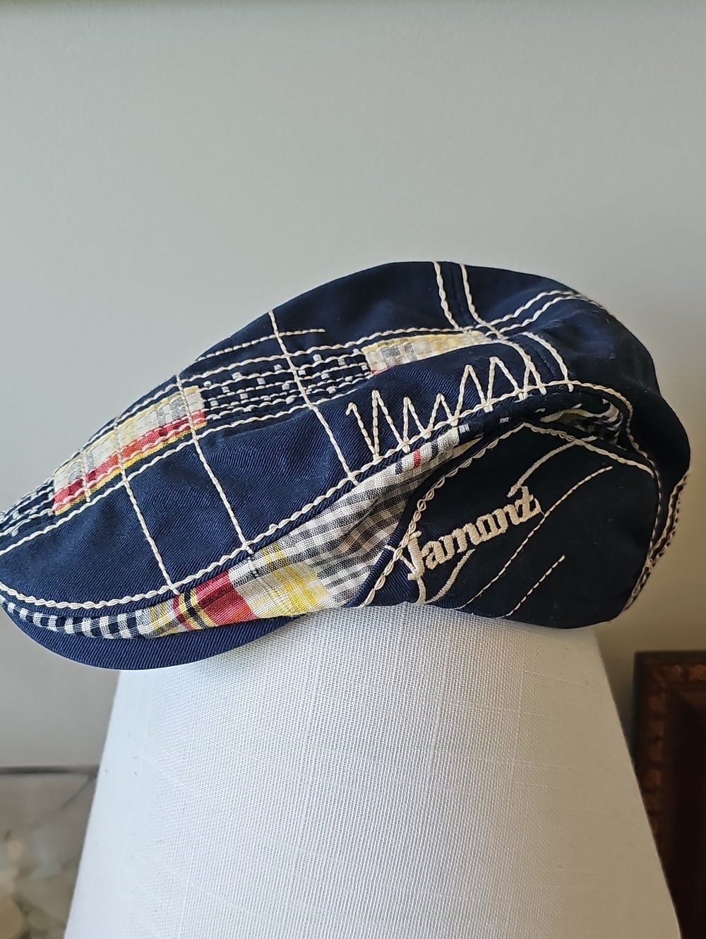 Jamont Navy Patchwork Driver Cap
